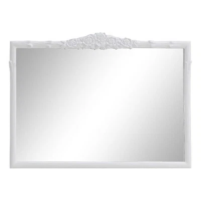 Espejo de manto rectangular provincial francés de vidrio Coaster Sylvie blanco Foto 1 de 3