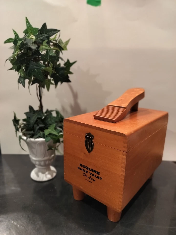 Zapato Valet De Luxe De Madera Esquire DE COLECCIÓN, ¡USADO EN EXCELENTE ESTADO! Foto 1 de 4