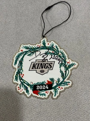 2024 Los Angeles Kings David Rittich Signed Holiday Ornament Christmas 4x4 Metal - Image 1 of 2