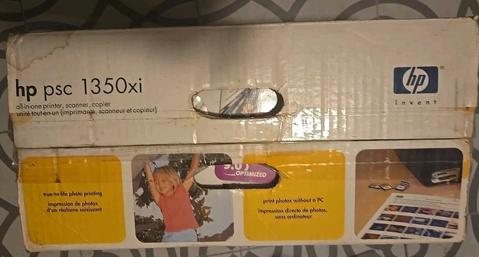 NEW HP PSC 1350 XI ALL IN ONE PRINTER SCANNER COPIER MACHINE 1350XI PHOTO*read* - Image 1 of 4