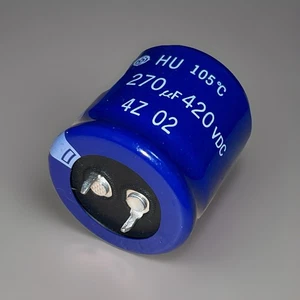 HITACHI HU - 270uF 420V 105°C - 30x30mm - Snap-in - Condensadores electrolíticos - NOS - Imagen 1 de 4