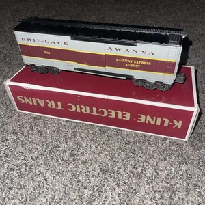 VTG. K-LINE K-25-7513 O Gauge ERIE LACKAWANNA Reefer Box Car New In Box - Picture 1 of 9
