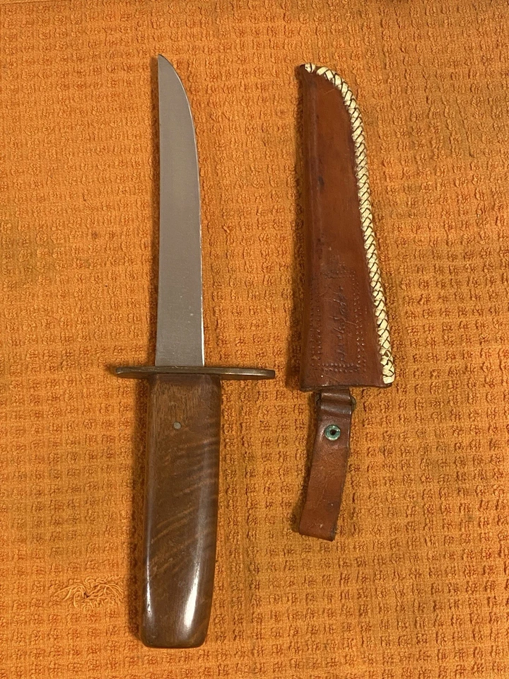 Faca de combate vintage Full-Tang – 10 3/4”+ bainha de couro personalizada - Imagem 1 de 4