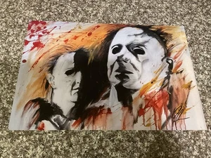 Halloween Micheal Myers litografia firmata Patrick Rasmusen 18x12.Regni fantasiosi - Foto 1 di 6