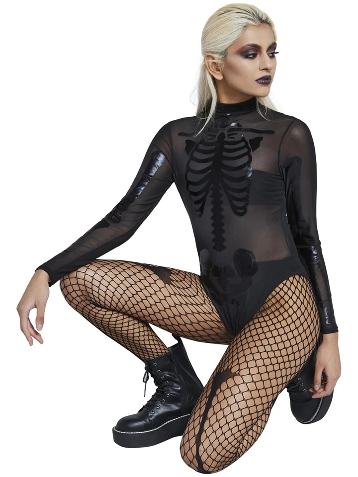 Body Disfraz Fiebre Esqueleto Transparente Adulto Halloween Mediano Foto 1 de 1