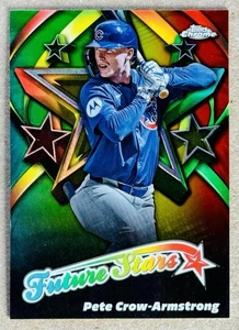 2025 TOPPS CHROME PETE CROW-ARMSTRONG FUTURE STARS REFRACTOR #FS-8 NM+ CUBS - Picture 1 of 2