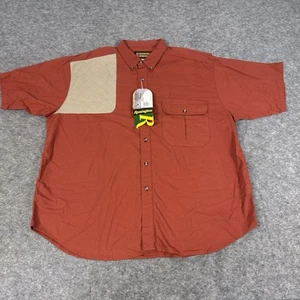 Remington Shirt Men XXL Button Down Shooting SS Red Shoulder Patch Hunting Skeet - Picture 1 of 11