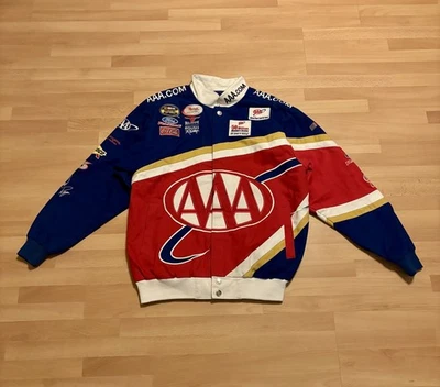 Vntg David Ragan Triple AAA Chase Authentics NASCAR Roush Racing Jacket Medium - Image 1 of 4