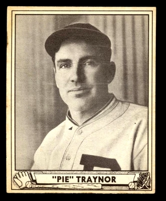 1940 Play Ball #224 - Pie Traynor HOF VG-EX NICE CARD - Image 1 of 2