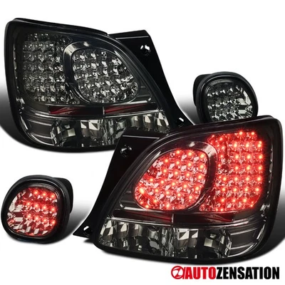 Fit 1998-2005 Lexus GS300 GS400 GS430 Rear Smoke LED Tail Lights+Trunk Lamps 4PC Foto 1 de 4