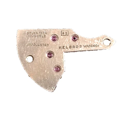 Pieza de reloj puente rueda tren Helbros calibre 62 Foto 1 de 1