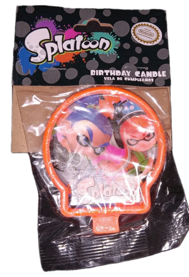 DesignWare Birthday Candle Featuring Characters from Nintendo 'Splatoon' Game