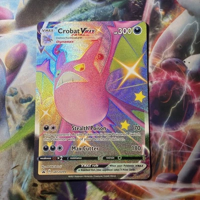 Pokemon TCG Jumbo Crobat VMAX SWSH099 Oversized Black Star Promo Card 2021 NM - Image 1 of 2