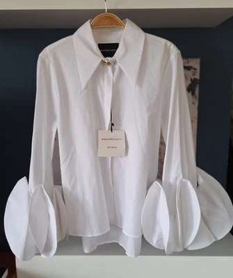MASSIMO DUTTI, Top, Bluse, Studio Hemd, L 38,40, weiß, Neu - Bild 1 von 4
