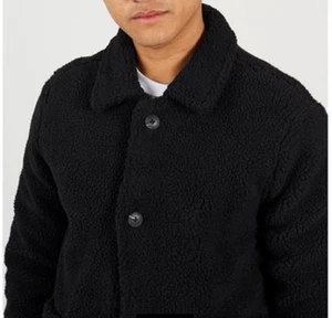 Chaqueta Brave Soul Borg de vellón, negra talla XL - Imagen 1 de 2