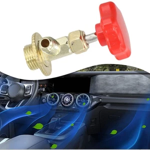For R134a Dispensing Valve For R134a A/C Metal+Plastic Red+Gold 1/4 SAE - Picture 1 of 12
