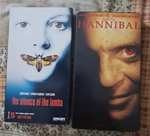 Lot of 2 Silence of Lambs Hannibal VHS Jodie Foster Anthony Hopkins Scott Glenn - Picture 1 of 3