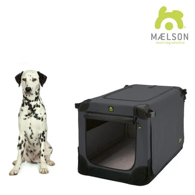 MAELSON Soft Kennel Transportbox, faltbar - anthrazit - 82 x 59 x 59 Reisebox - Bild 1 von 4