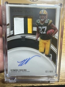 2022 ROMEO DOUBS IMMACULATE RPA /99 PACKERS 3 COLOR PATCH - Picture 1 of 2