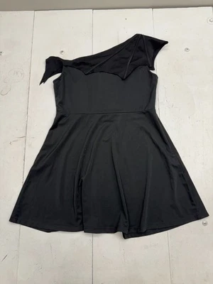 Camiseta sin mangas Punk Rave negra lisa hombro frío para mujer talla 3XL Foto 1 de 4