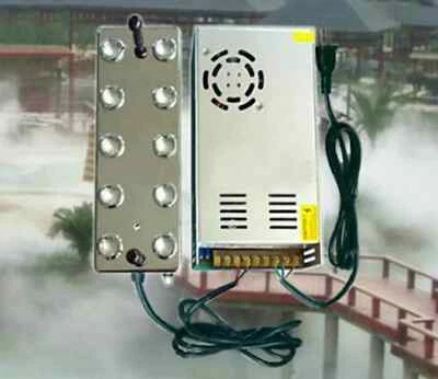 10 Kopf Ultraschall-Nebelmaschine Fogger Luftbefeuchter mit Transformator - Bild 1 von 4