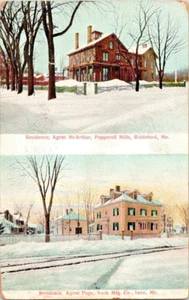 Residence Agent McArthur Agent Page pepperell Mills York Mfg Maine postcard a100 - Picture 1 of 2