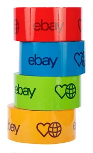 eBay-Branded Packaging Shipping Tape 2" x 75 Yards Blue, Purple, Yellow & White - Picture 1 of 8