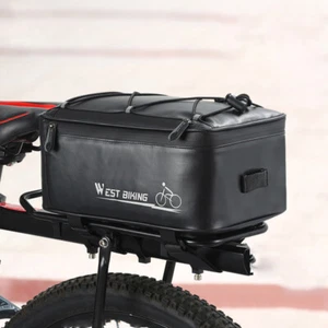 Bike Bicycle Rear Rack Pannier Bags Back Waterproof Seat Box Saddle Carry Bag - Picture 1 of 12