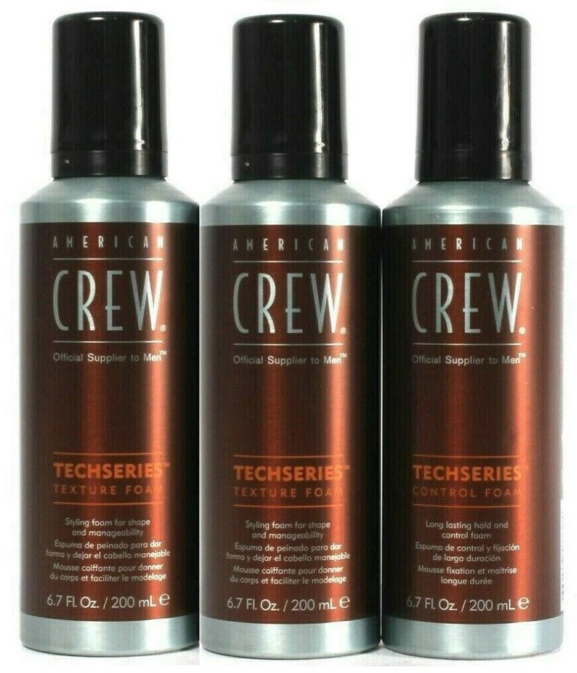 (3 Count) American Crew TechSeries Long Lasting Hold & Control Foam 6.7 Oz - Image 1 of 1