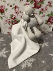 Grey White Striped Hippo Comforter Soother Baby Soft Toy By Neon Sheep