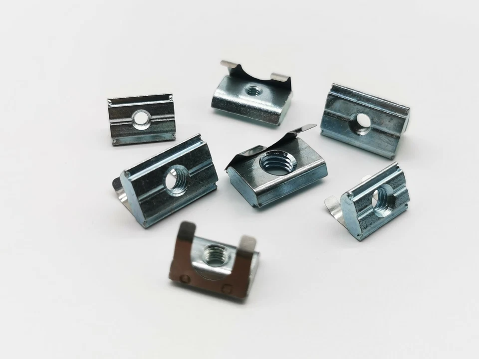 Nutenstein mit Feder- Nut 10 -Gewinde M4/M5/M6/M8- kompatibel mit Bosch-Profilen - Bild 1 von 1