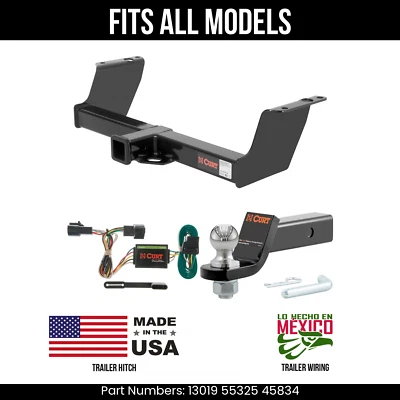 Enganche de remolque para 94-08 Mazda B2300 4 pines cable bola de 178" se adapta a todos los remolques Curt 4K 2" Foto 1 de 4