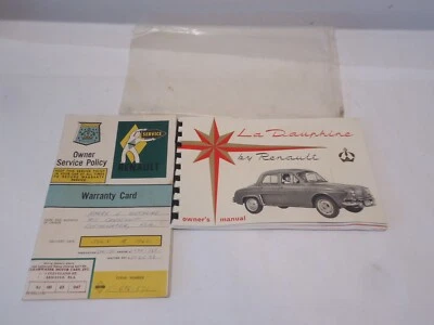 1960 La Dauphine владельца руководство Renault и гарантийный талон - Изображение 1 из 4