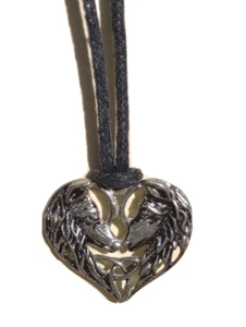 Espiritu Celtic Wolf Lovers Zinn schnurgebundene Halskette Neu Made in USA - Bild 1 von 2