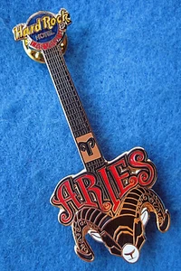 LAS VEGAS HOTEL BIRTHDAY ARIES RAM ZODIAC STAR SIGN GUITAR Hard Rock Cafe PIN - Picture 1 of 1