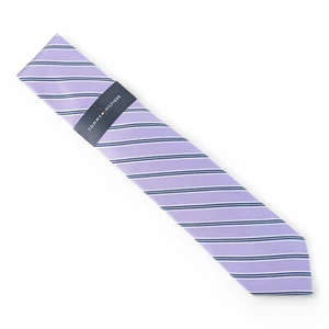 Tommy Hilfiger Men's Lilac Maverick Stripe Necktie- OS - Picture 1 of 2