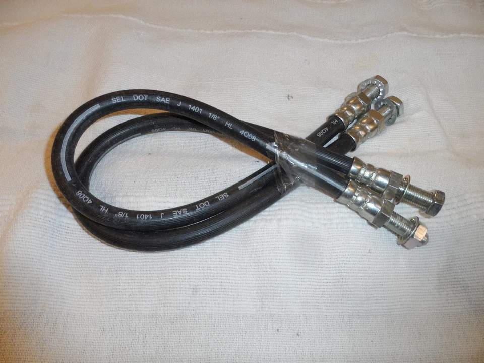 VAUXHALL VICTOR 1969-72 ПАРА ПЕРЕДНИХ ТОРМОЗНЫХ ШЛАНГОВ НАБОР ГАЕК ШАЙБЫ - Изображение 1 из 1