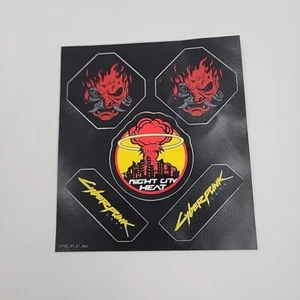 Cyberpunk 2077 Stickers Tech Decals Video Game Case Insert Stickers 5 Stickers - Picture 1 of 2