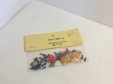 Vintage Miniature 4 Stuffed Cloth Clowns 1” – 1 ½” Rare #3