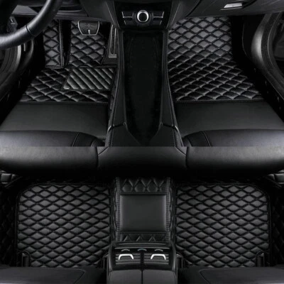 For Alfa Romeo Car Floor Mats Giulia Stelvio Custom PU Leather Waterproof Carpet Foto 1 de 4