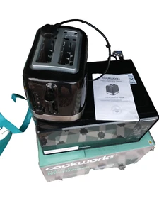 Cookworks black metallic 2 slice toaster - Picture 1 of 4