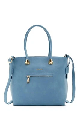 bebe женщин джинсовой ткани синий ПВХ Joelle сумка с короткими ручками наплечная сумка новый $109 - Изображение 1 из 3