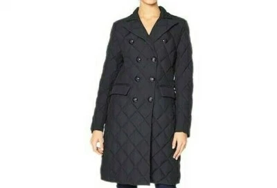 NUEVO CON ETIQUETAS $495 Abrigo acolchado con diamantes Dawn Levy Tabitha hasta la rodilla talla XS Foto 1 de 3