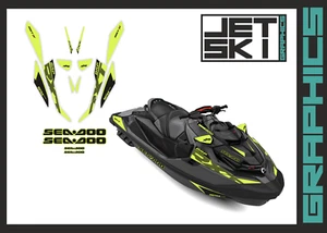 SEADOO RXT X 300 para 2022 2023 2024 Calcomanías Pegatinas Set Gráficos Kit VERDE MANTA - Imagen 1 de 2