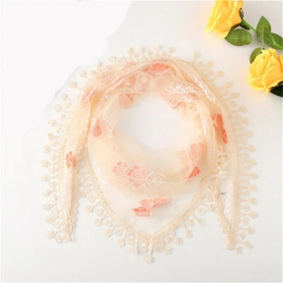 Bufanda triangular para mujer con patrón floral cubierta de cabeza mantilla velo masivo Foto 1 de 4