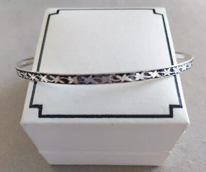 Sterling Silver 925 Patterned Bangle 6.8g - Picture 1 of 4