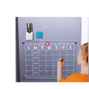 Magnetic Fridge Calendar 43x30cm Monthly Weekly Planner Whiteboard Dry Wipe UK - Picture 1 of 23