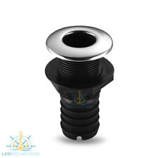 1 X STAINLESS STEEL CAP COMPOSITE BLACK SKIN FITTING - BOAT/OUTLET/WATER/VALVE