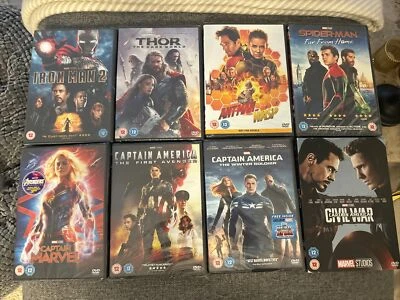 MARVEL DVD BUNDLE X 9 New And Sealed THOR, ANTMAN, Captain America Spider-Man - Image 1 of 3