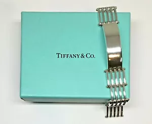 Tiffany & Co T & Co 925 Sterling Silver 18k YG Gatelink Front ID Bar Bracelet - Picture 1 of 9